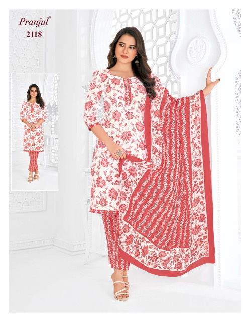 Priyanka Vol 21 By Pranjul Pure Cotton Printed Readymade Dress
